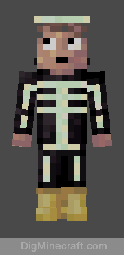 skeleton costume in spooky skeleton skin pack