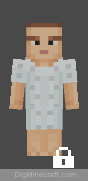 eleven - lab gown in stranger things skin pack