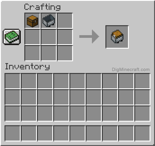 Crafting recipe for minecart with chest