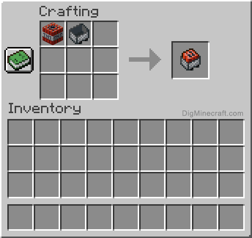 Crafting recipe for minecart with TNT