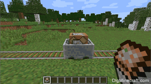 minecart with command block on rails