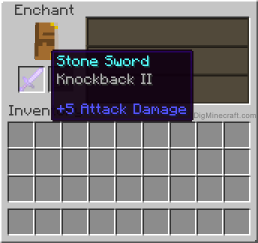 Completed enchanted stone sword