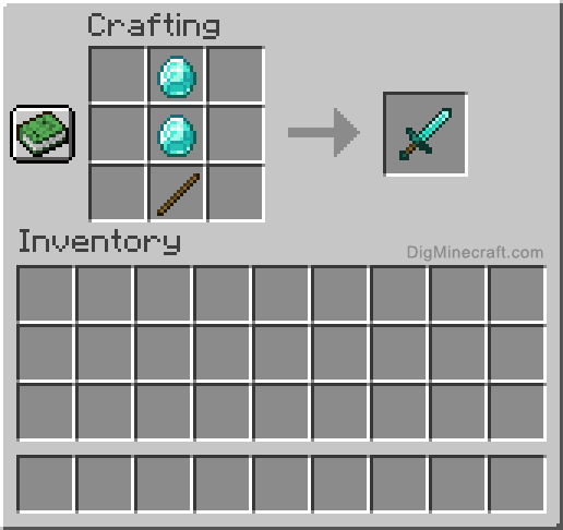 How to make a diamond sword in minecraft survival