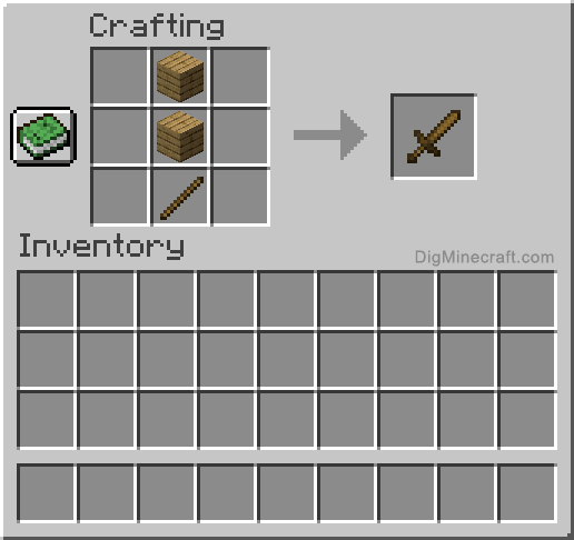 How To Make A Wooden Sword In Minecraft